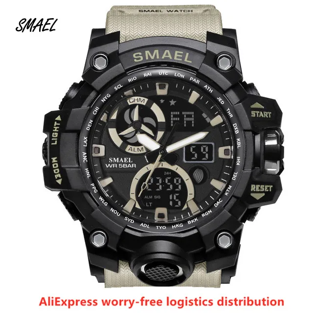 

SMAEL Sport Watches for Men Waterproof LED Digital Military Watch Mens Wristwatch Clock Man 1545C Montre Homme Relogio Masculino