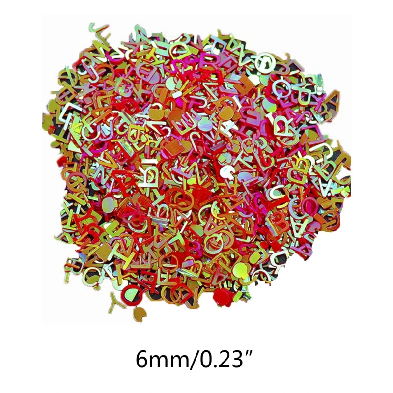 

1 Pack English Alphabet Sequins Glitter Epoxy Resin Silicone Mold Fillings Decor