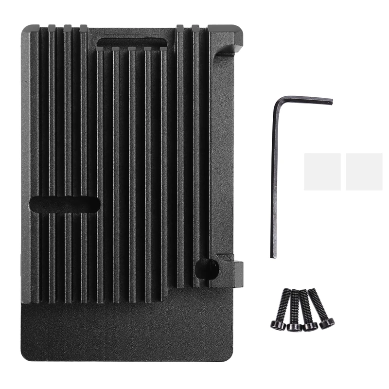 

for Raspberry Pi 4 Model B Aluminum Case, Passive Cooling Aluminum Alloy Protective Shell Metal Enclosure for Raspberry Pi 4 Mod
