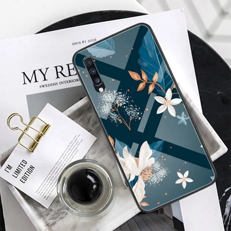 

lovely flowers drawing Phone Case Tempered Glass For XiaoMi 8SE 6 8lite MIX2S Note 3 Redmi Note 7 5 4 Redmi 6A 5Plus 4X