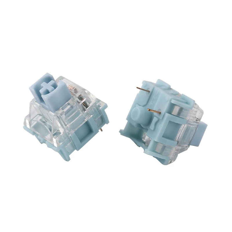 

10Pcs Bluish White Switch Linear Switch for Mechanical Keyboard Switch for Backlit Mechanical Keyboard 42g 3pins