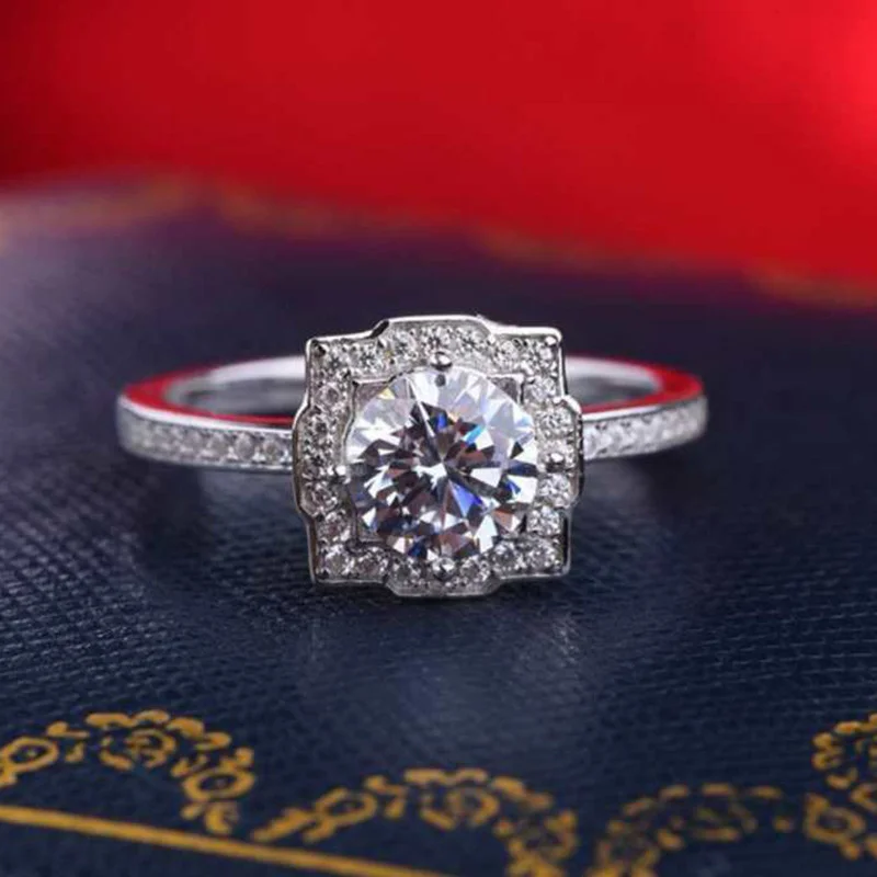 YULEM S925 Серебряный Муассанит класса D 1 карат японское и корейское Ретро Белое