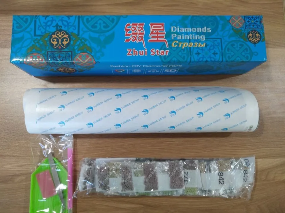 

Printing DIY 5D Diamond Painting by Number Kit Full of Drilling a New Blue Tree 25*25 Cm