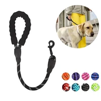comfortable reflective dog leash round nylon large medium dog lead rope easy control guide dog pet 60cm leash leads durable