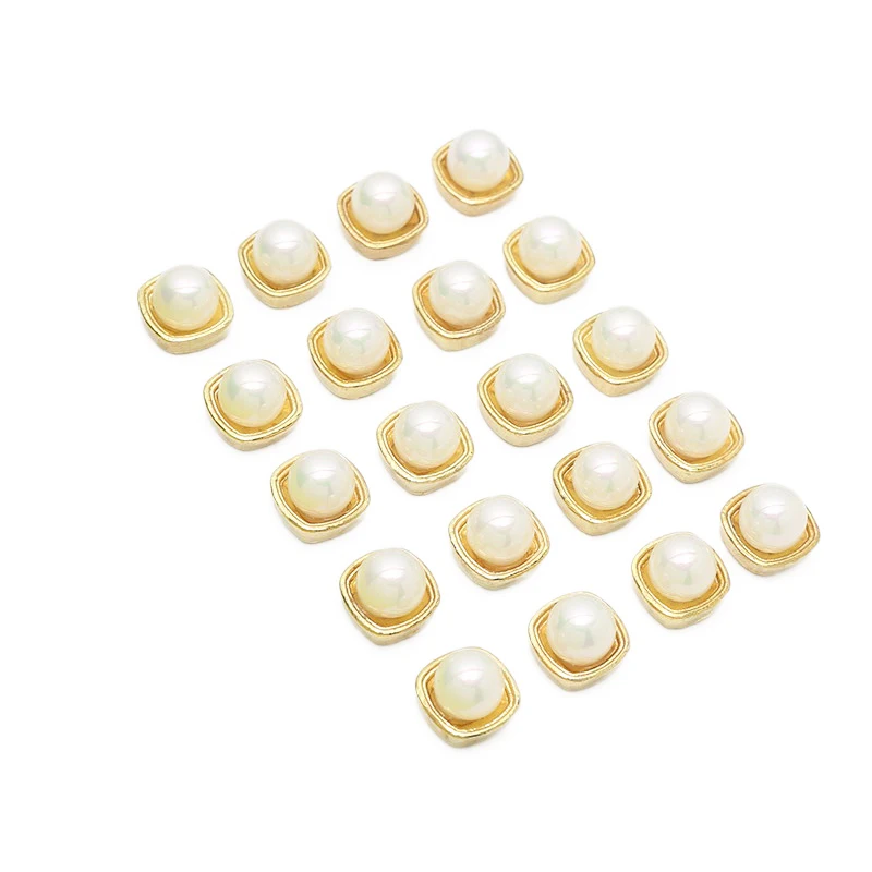 

9*11 мм квадратный ретро инкрустированный жемчугом сплав с плоским дном пластырь DIY Ручная работа Ювелирная заколка чехол Аксессуары материа...