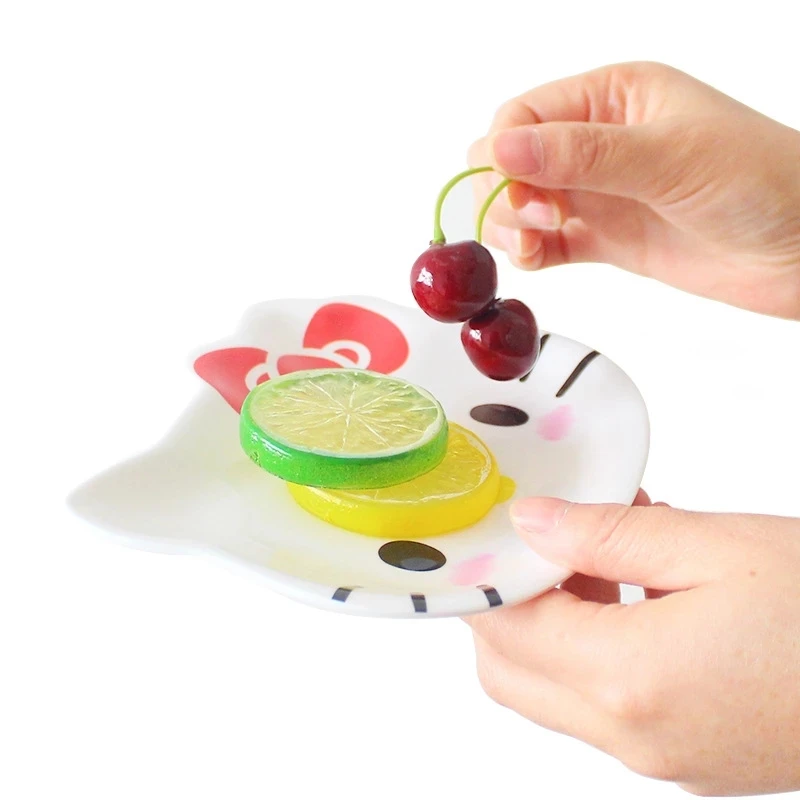Children's tableware Kitchen Mini Tableware Miniatures Cup Plate Dish Or Snacks Fruit Sushi Cute Cartoon Creative Tablewar | Дом и сад