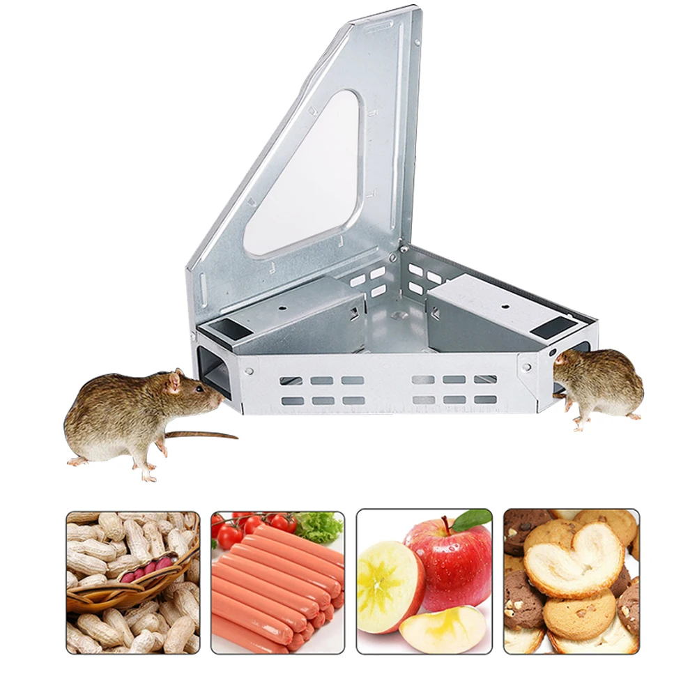 Caja de Metal para roedores, trampa para ratones, ratas, roedores-3