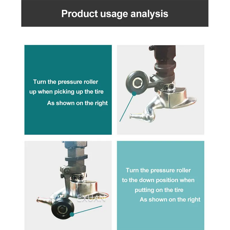 

Tire Changer Accessories Upper Tyre Auxiliary Wheel Tyre Changer Hexagonal Rod Pressure Wheel Bird Head Assembly