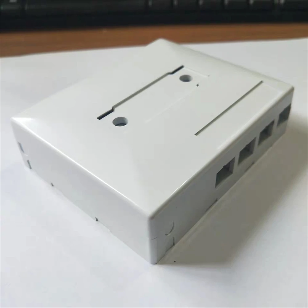 

20pcs 4 port FTTH Terminal box ABS desk junction box gray white 4 cores SC fiber optic plastic box patch panel ELINK