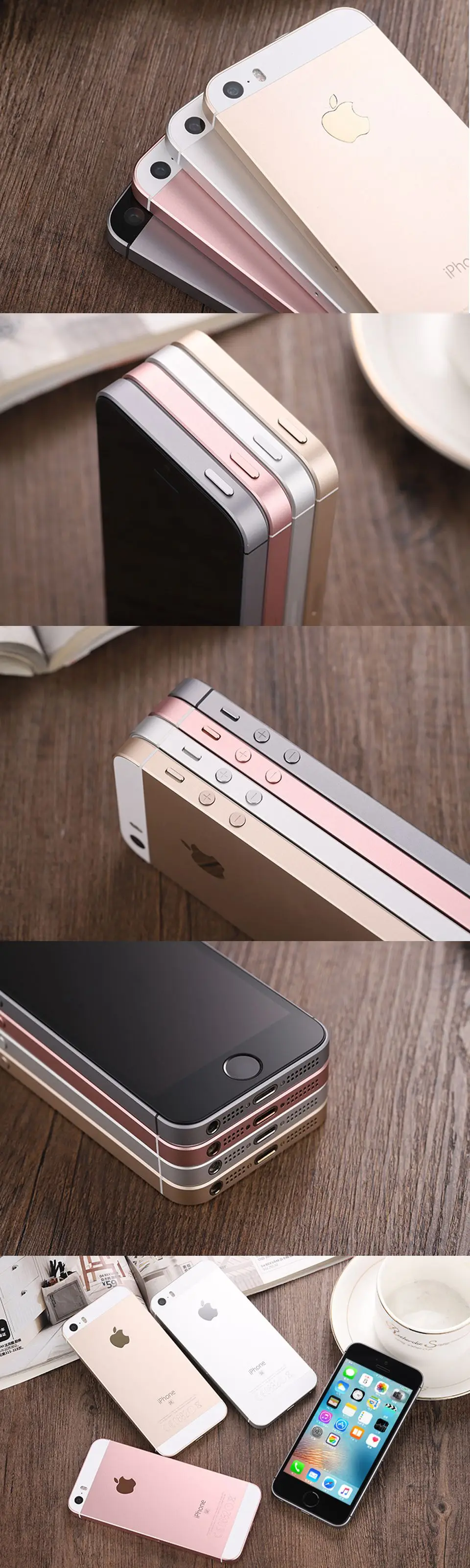 Разблокированный Apple iPhone SE 12MP 4 дюйма отпечатков пальцев Dual-core 4 аппарат не привязан к оператору сотовой связи смартфон 2 Гб Оперативная память 16/64GB Встроенная память за счет сканера отпечатков пальцев чехол для мобильного телефона