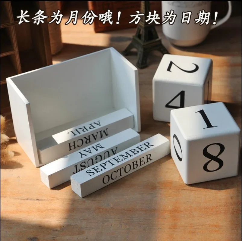 DIY деревянный Advent деревенский Настольный календарь креативный блок строгальный