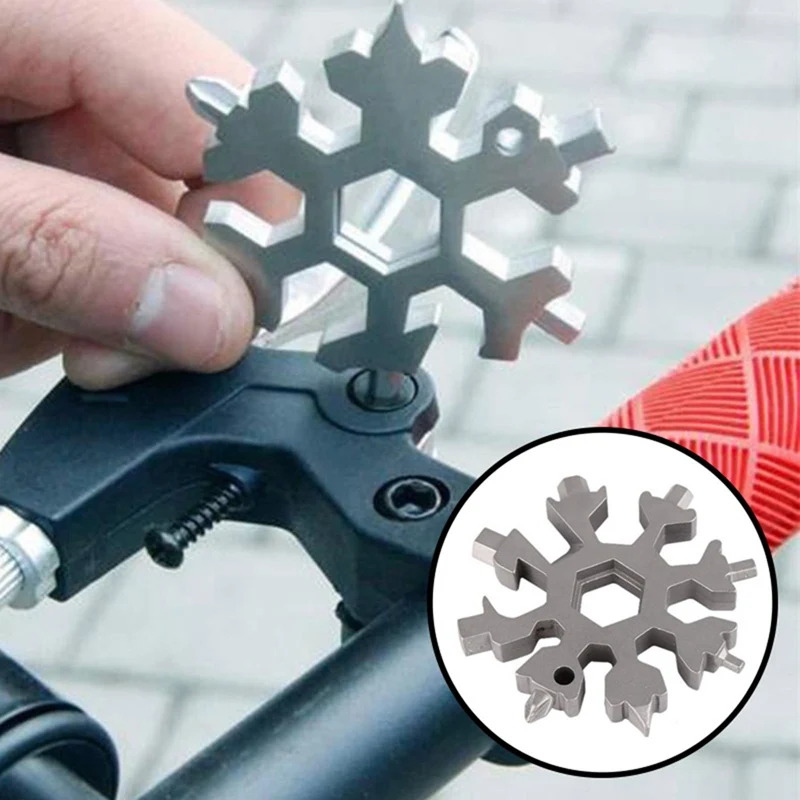 18-in-1 Multi-tool Card Combination Compact And Portable Outdoor Products Snowflake Tool | Спорт и развлечения