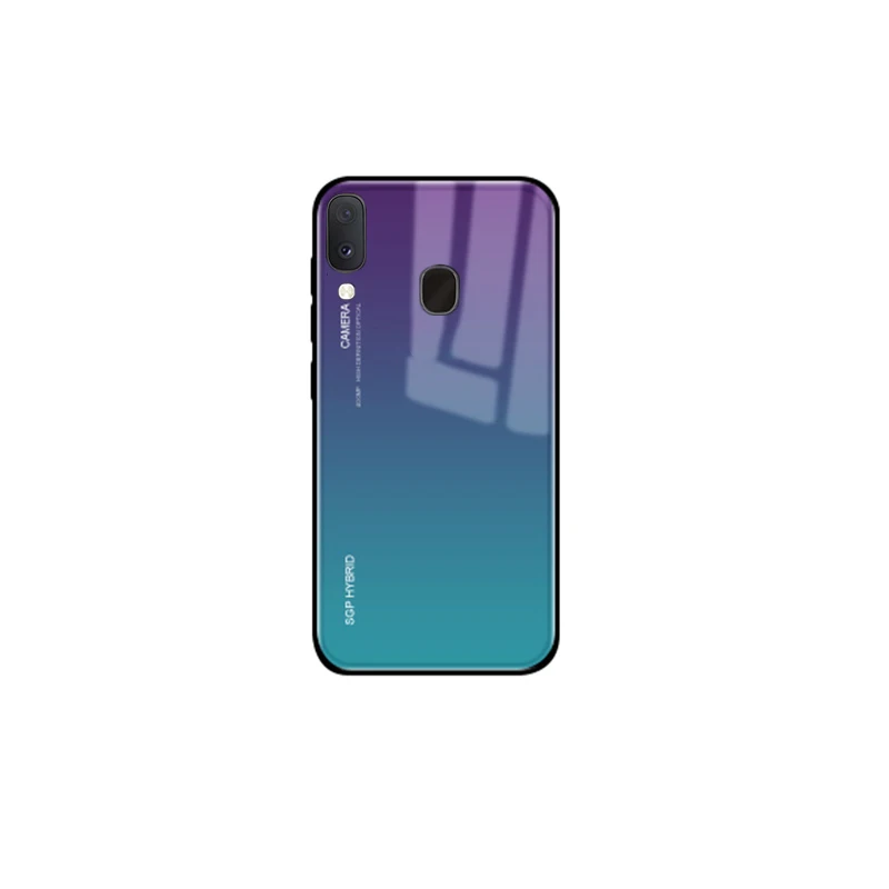 gradient purple 3D цветной чехол из закаленного стекла для samsung A20e защитный чехол для samsung Galaxy A20e A20 e A202 A 20 A205 мягкие чехлы из ТПУ - Цвет: gradient purple