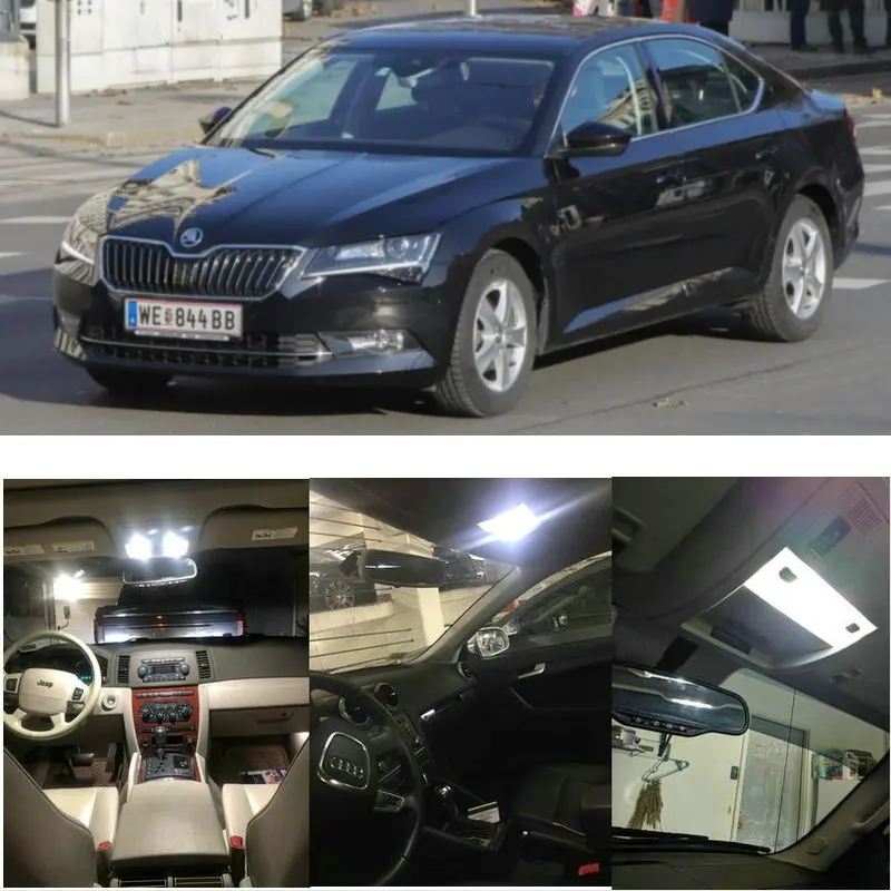 

LED Interior Car Lights For Skoda superb 3 3v3 hatchback estate 3v5 car accessories lamp bulb error free