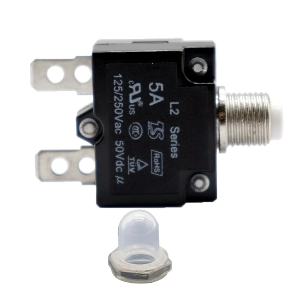 

5A Circuit Breaker Overload Protector Switch Fuse Resettable AC 125/250V
