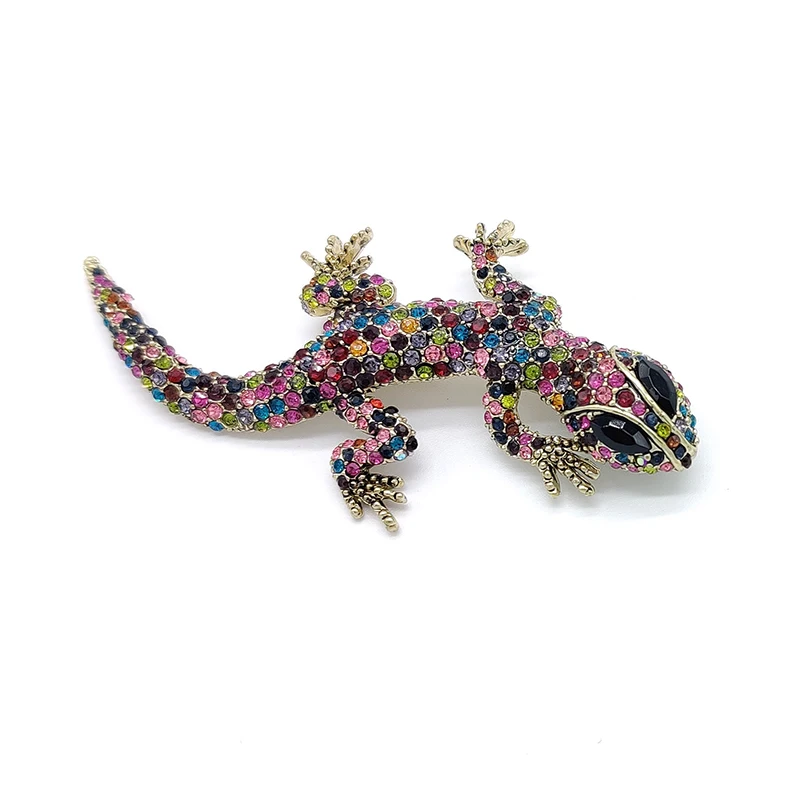 

PD BROOCH New Animal Lizard Full Ziron Micro-inlaid Alloy Material Exquisite High-end Corsage Clothing Accessories Jewelry