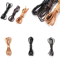 2m 2 10 mm width leather rope string flat genuine cow leather cord width bracelet necklace diy jewelry accessories wholesale