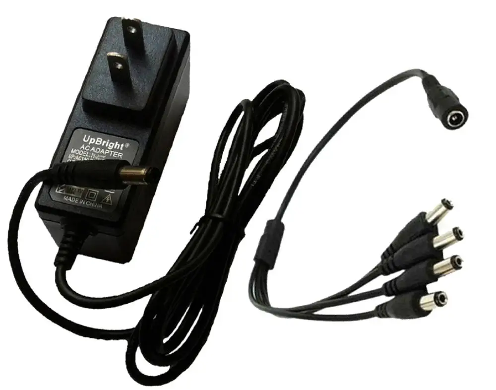 UpBright 4 способа Разветвитель 12V 2A AC/DC адаптер для сова проводной HD видеонаблюдения
