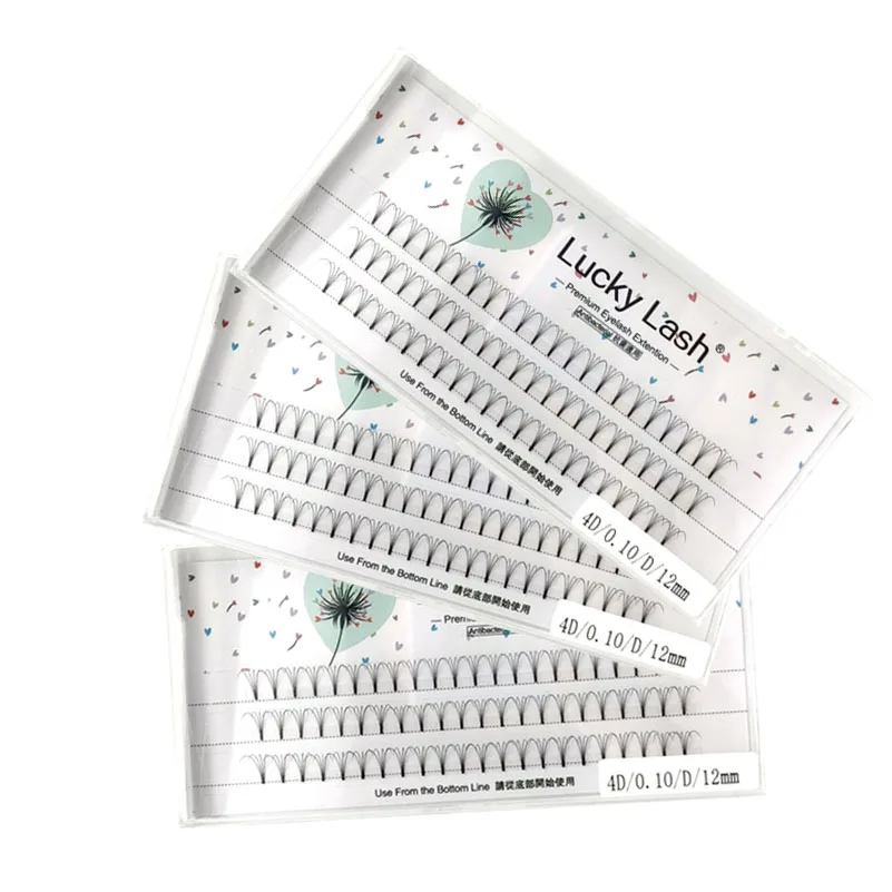 

Lucky Lash 10trays Charming 2D/3D/4D/5D eyelashes C/D, Short Stem Fans Individual cilia eyelashes extension, false mink eye lash