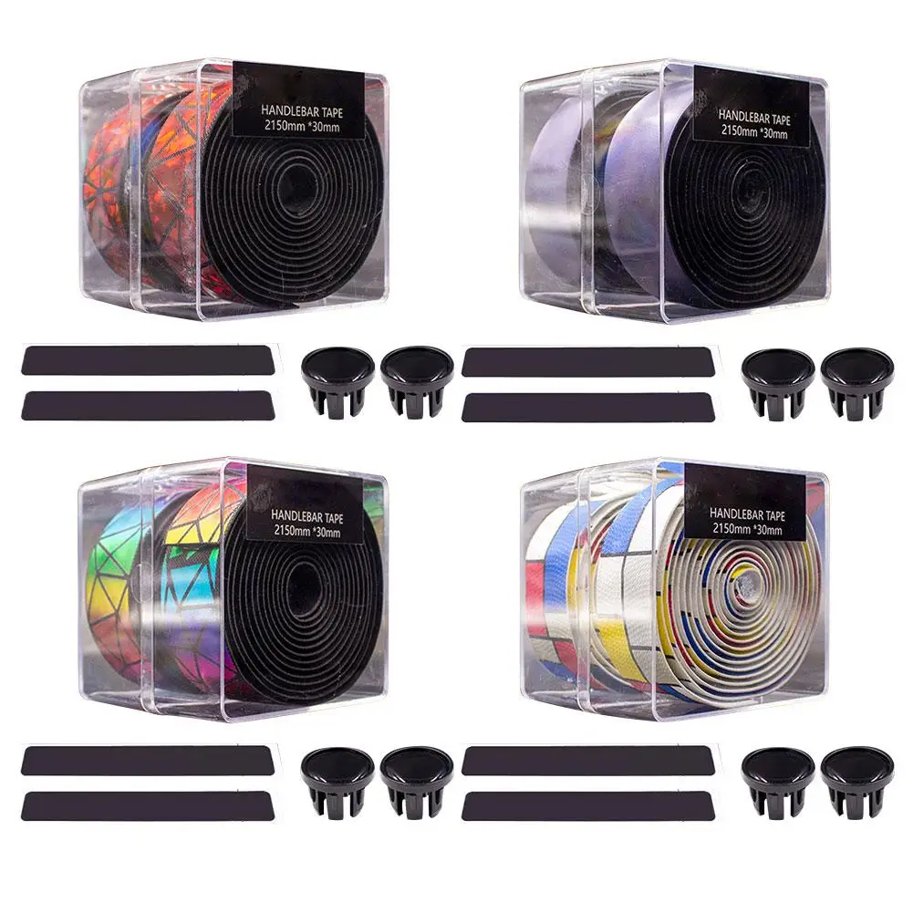 

Road Bike Bicycle Handlebar Tape Change Color Camouflagebelt Cycling Handle Belt Cork Wrap With Bar Plugs Non Slip Absorb Sweat