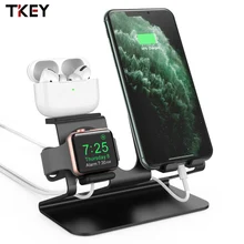 Three-in-one Charging Holder Mobile Phone Desktop Stand Storage for iPhone 12 Pro Max Apple Watch SE/6/5/4/3/2/1 AirPods Pro/2/1
