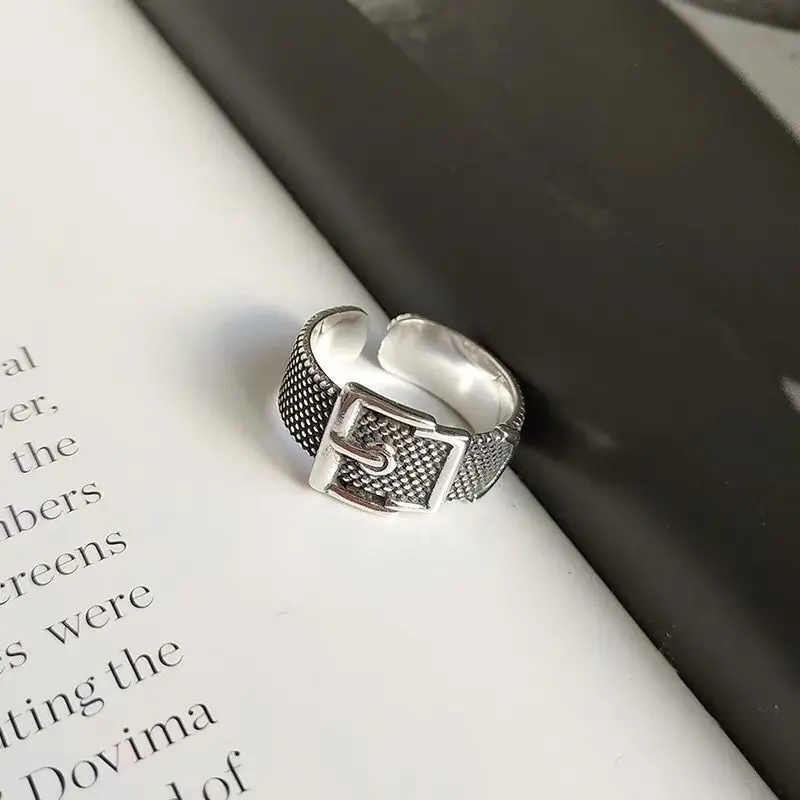 Регулируемое кольцо с пряжкой женское модное указательным пальцем в стиле ретро