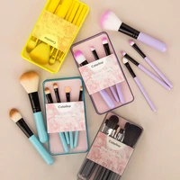 7pcs mini complete makeup brushes set cosmetic foundation eyeshadow powder blush lip portable make up brush set kit for women
