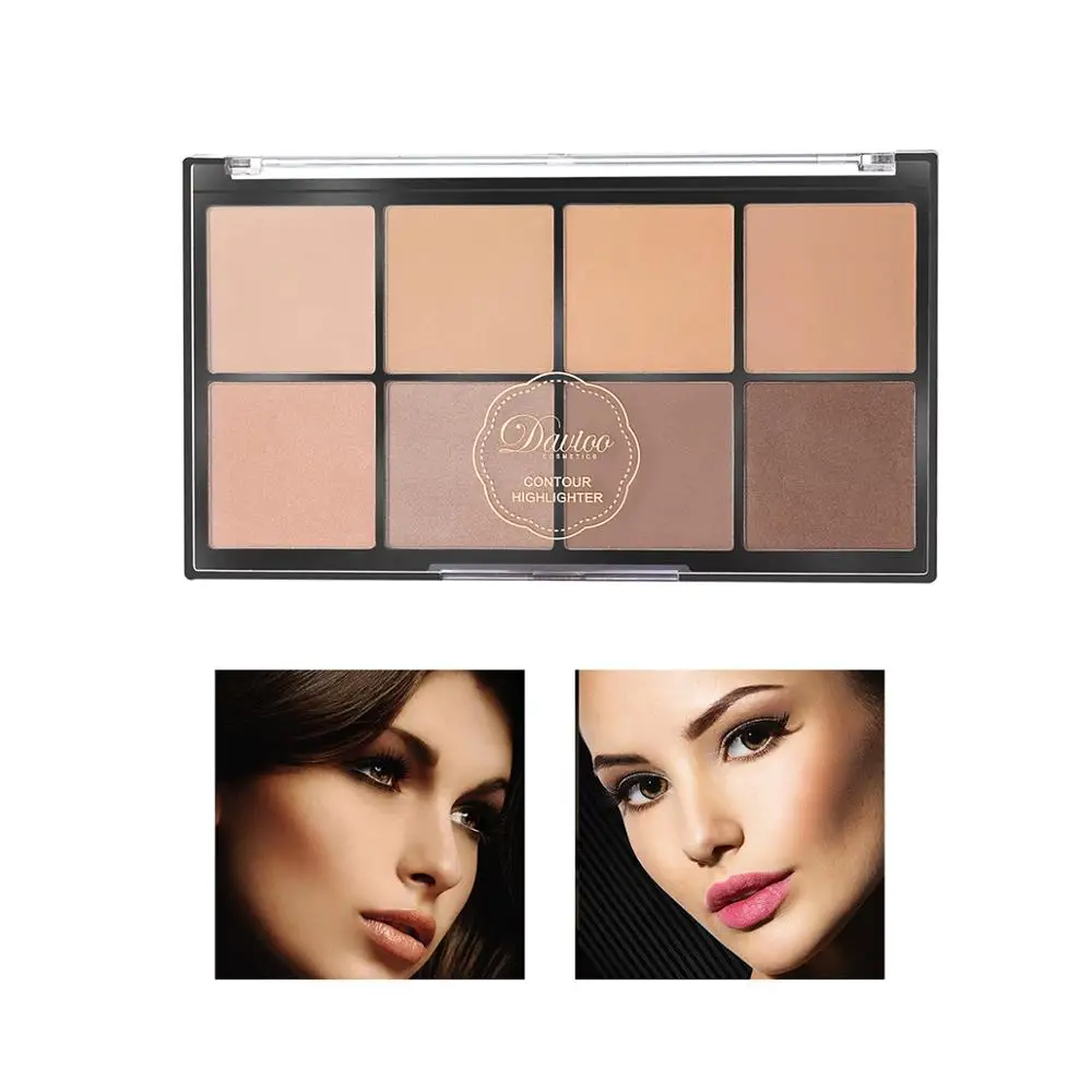 8 цветов компактный Гладкий контроль масла прессованная пудра с зеркалом стойкий