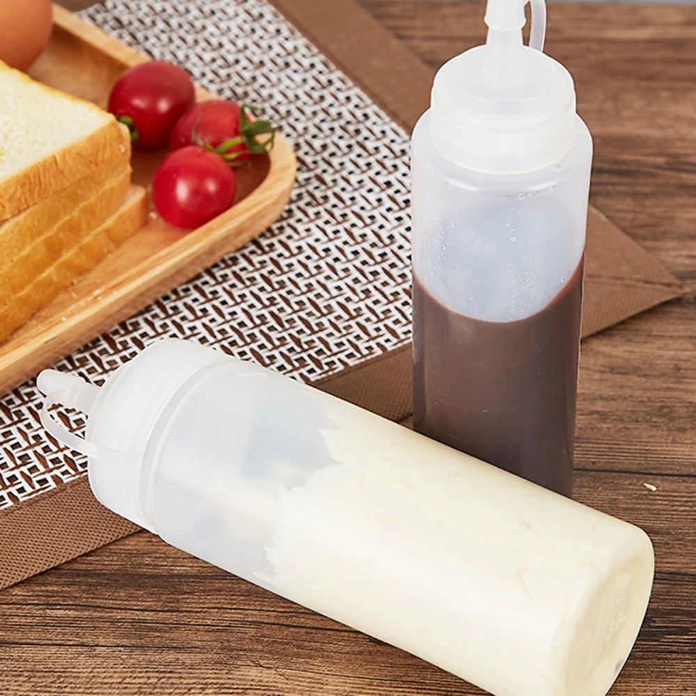

1PC Ketchup Squeeze Bottle With Cap Plastic Cake Decorating Tool Bread Baking Dessert Condiment Dispenser Bottle(240/360ml)