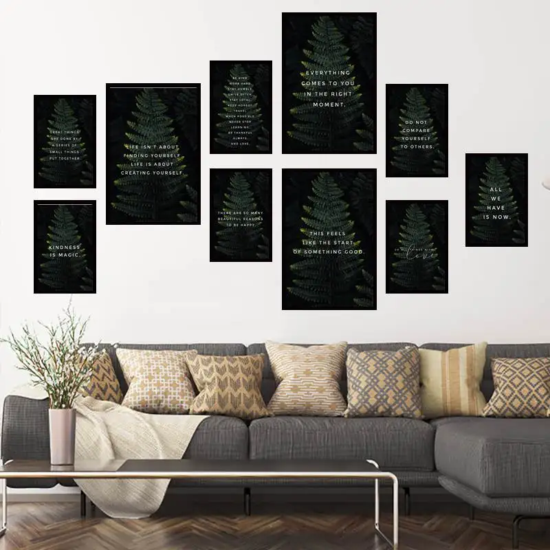 

Inspirational quote Living room Be present sign All we have is now Be here now Canvas Wall Art for Bedroom Home Decorations