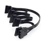 Lingable Molex 4pin IDE от 1 до 5 SATA 15Pin кабель питания для жесткого диска разветвитель для DIY PC Sever 18AWG 4-контактный до 15-контактный питания