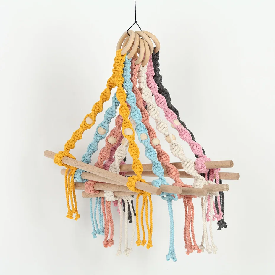 

Декоративная вешалка для хранения бумажных полотенец в стиле бохо, вешалка для макраме, настенное украшение, веревка для макраме ручной раб...