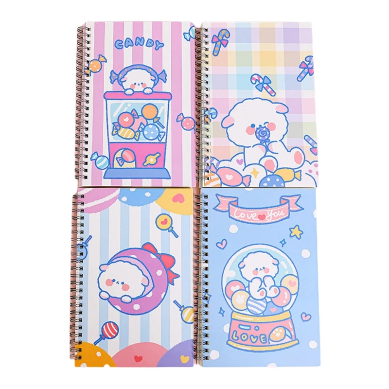 

Spiral Notebooks A5 Travelers Notepad Cute Tomato Omelette Notebook for students K92C