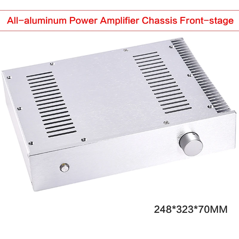 

All-aluminum Power Amplifier Chassis 323*248*70MM Front-stage Case DIY Tube Amplifier Power Supply Shell Multi-purpose Box