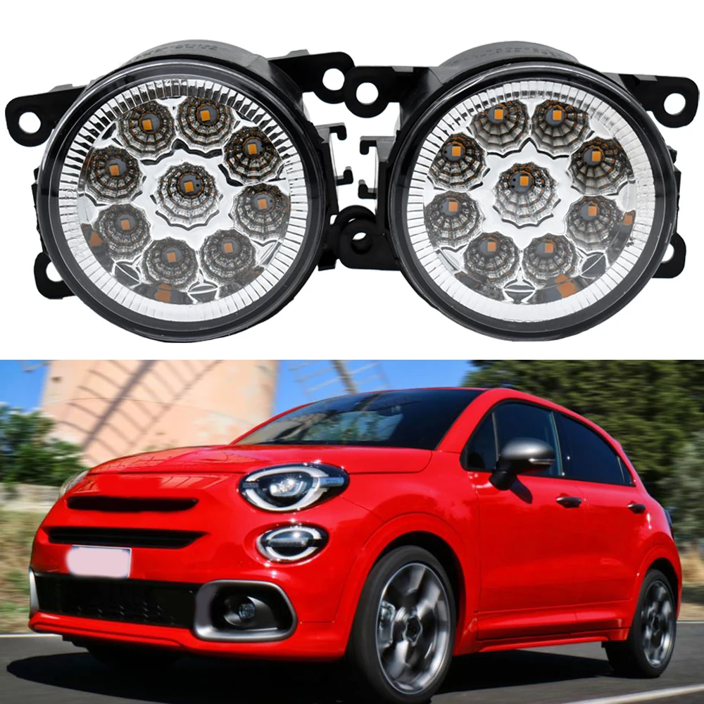 Светодиодный светильник противотуманные фары, противотуманные фары для Fiat 500X Cross City Cross треккинговые спортивные Галогенные Противотуманные светильник 2018 H11 12 в s DRL