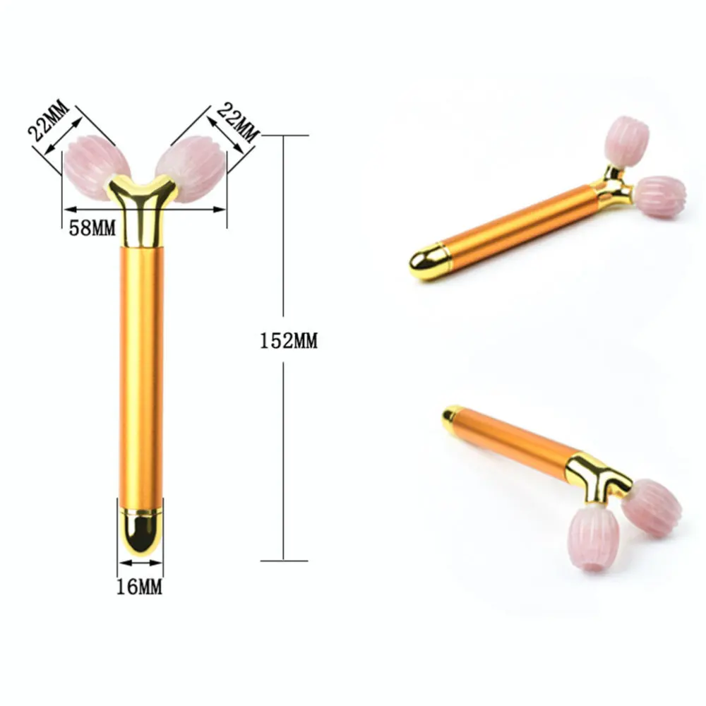 

1PC Crystal Beauty Roller Face Firming Bar Face Massager Skin Care Supply for Women Girls Ladies Without Battery