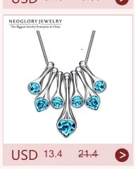 Neoglory синяя австрийская Хрустальная Длинная кисточка из горного хрусталя Boho люстра Висячие серьги для женщин Свадебные украшения JS9 B1