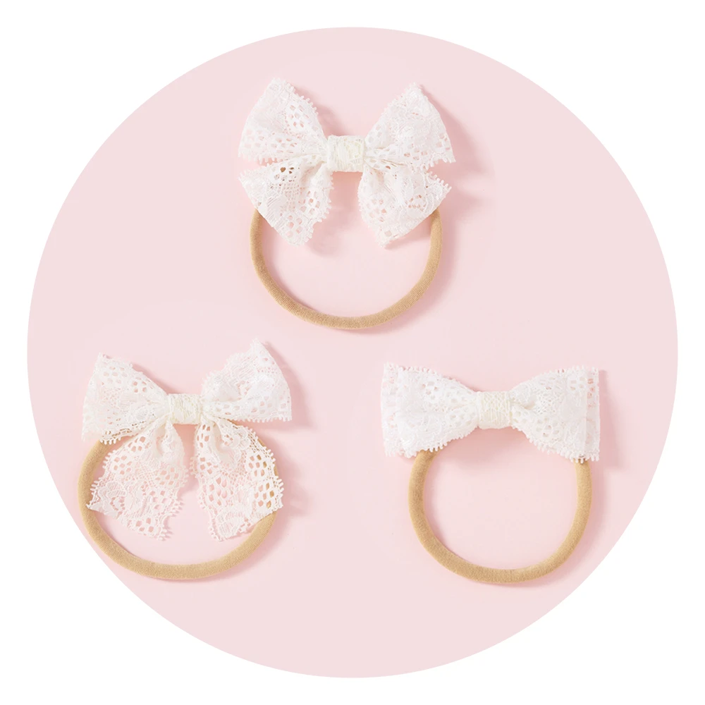 3 шт./компл. кружевные заколки для волос с бантом девочек детская повязка на