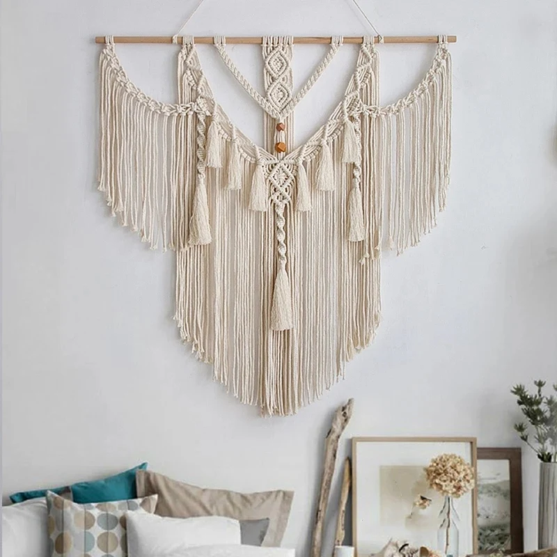 

Macrame Tapestry Boho Decoration Nordic Style Hand Woven Tapestry Wall Hanging Room Living Room Art Decor Bohemian Decor