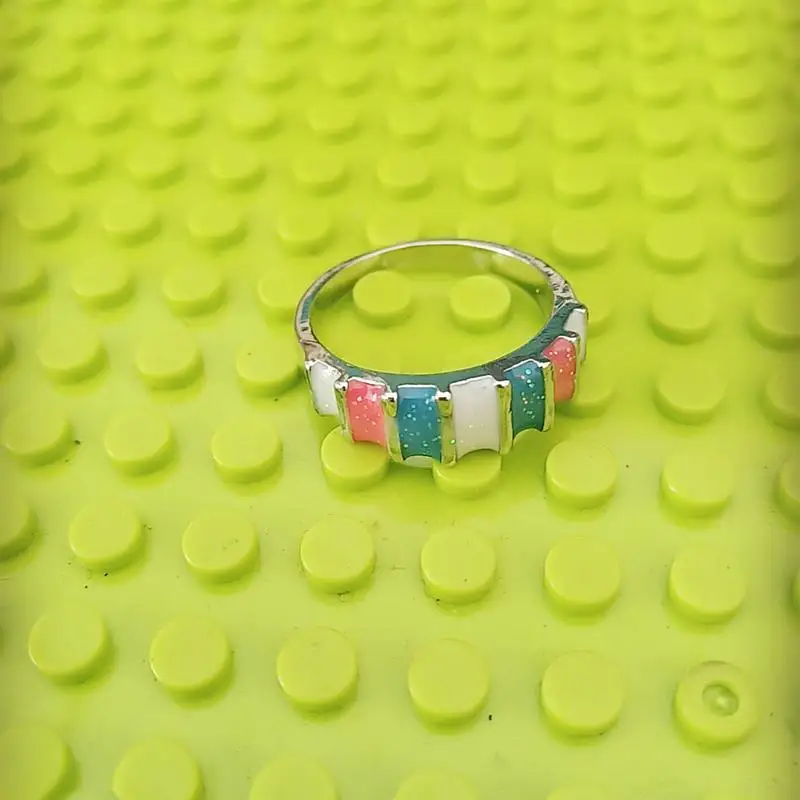 ZRHUA большая акция оптовая продажа модное разноцветное Радужное Серебряное