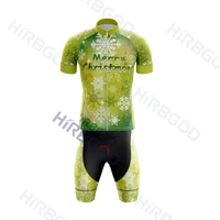 hirbgod new green firework ployester men jersey cycling summer shorts sleeve bike clothing set sponge pants pad sportswear suit