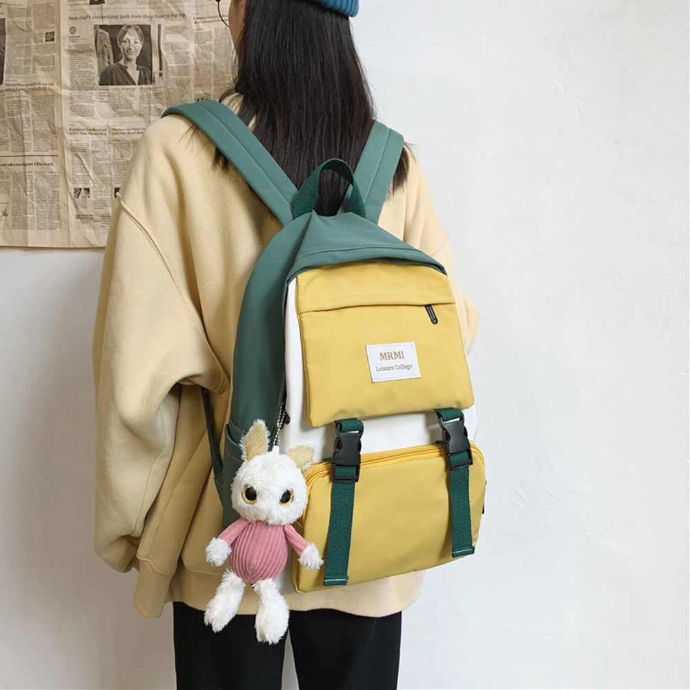 Новый водонепроницаемый нейлоновый женский рюкзак японский стиль лоскутные