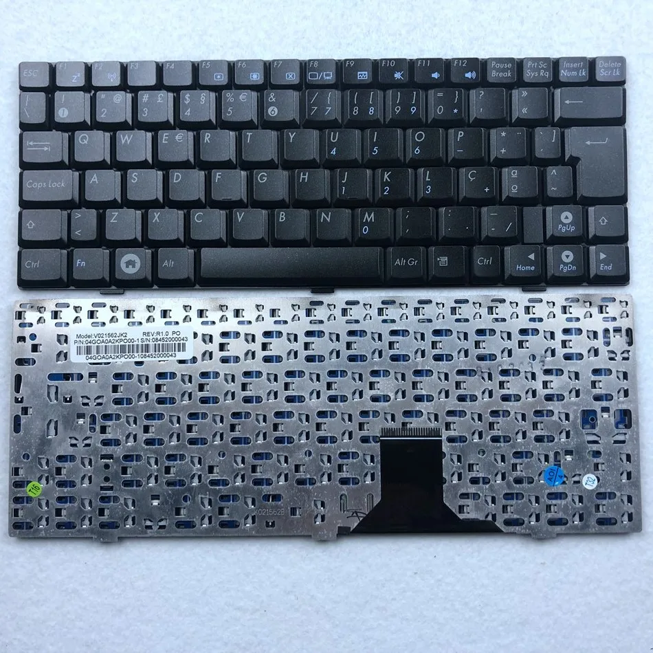 Португальская Клавиатура для ноутбука ASUS EeePC 1000 1000H 1000HA 1000HC 1000HD 1000HE черно-белая