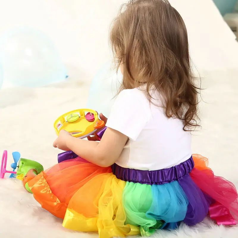 Новинка 2019 комплекты для всей семьи юбки мамы и дочки радужная юбка пачка с