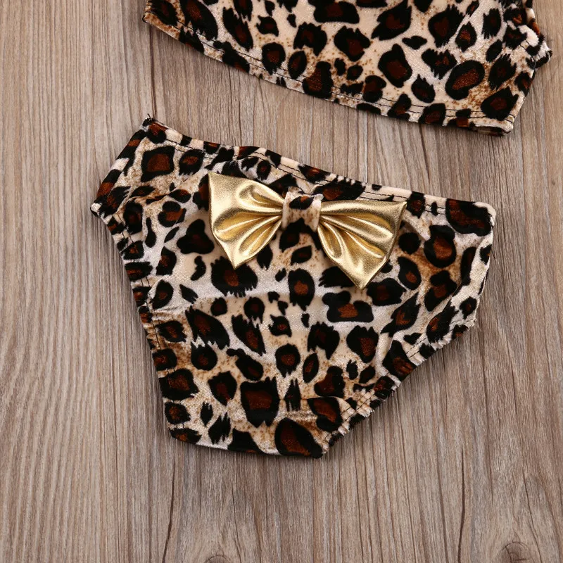 

Girls Clothes Sets 3pcs Summer Kids Baby Girl Leopard Bow Clothing Set Swimwear Swimsuit Bathing Suit for kid girls 0-6T