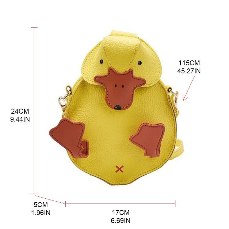 

Little Duck PU Women Crossbody Shoulder Bag Diagonal Messenger Casual Daily Wear Purse Large Capacity Money Clutch