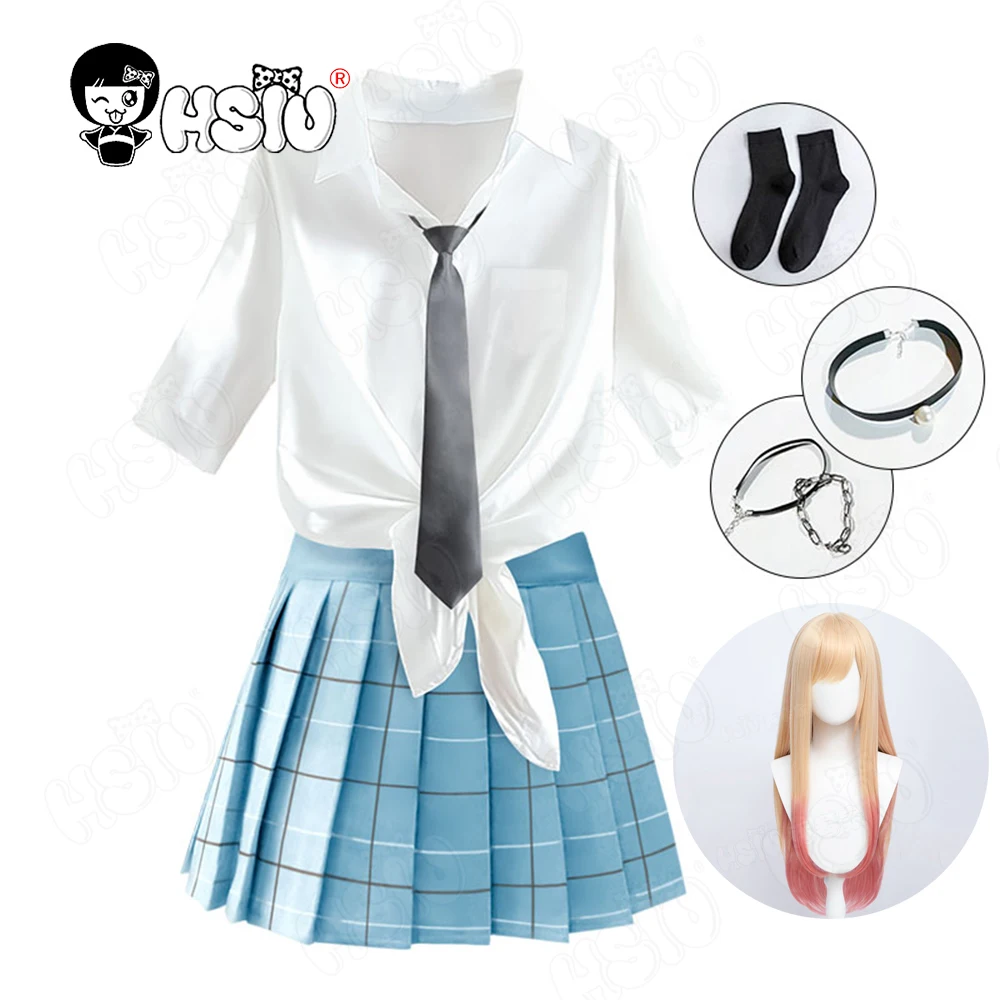 

Marin Kitagawa Cosplay Wig Costume Anime My Dress-Up Darling HSIU School Uniform Skirt Kitagawa Marin Cosplay Costume Wig