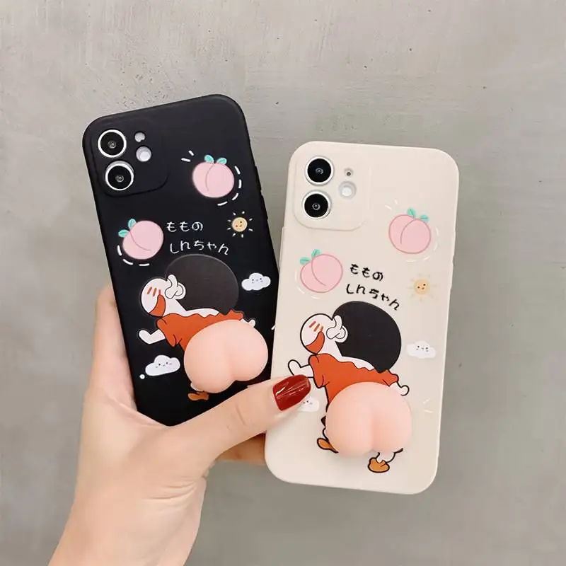 2pcs Car Crash Strip Stickers 3D Big Butt Anti-collision Silicone Sticker for Door Rearview Mirror Phone Decoration Gadgets - купить по