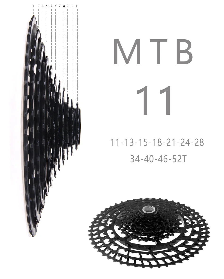 Солнечный велосипед кассета 11 12 скоростей MTB велосипед freewheel 11-50 T/11-52 T Сверхлегкий 360 г CNC Freewheel MTB части для HG