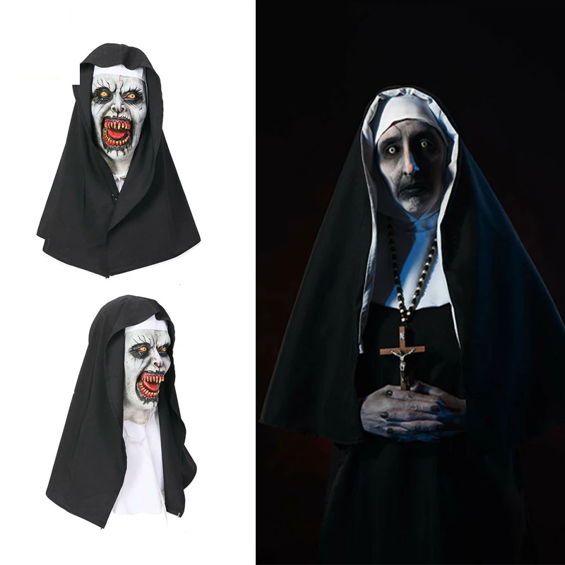 X-COSTUME Косплей Маска валак монашка костюм реквизит белый шлем на всю голову с